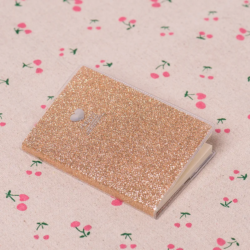 Мини Love Heart ПВХ записная книжка бумажный дневник школьный Блестящий крутой Kawaii