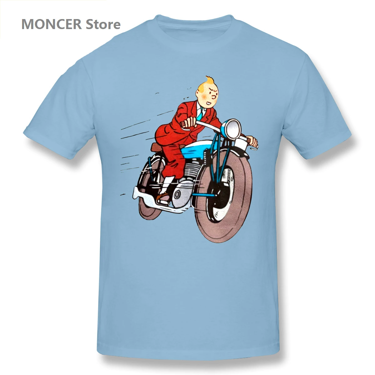

Motorcycle The Adventures Of Tintin T-Shirt Men Premium