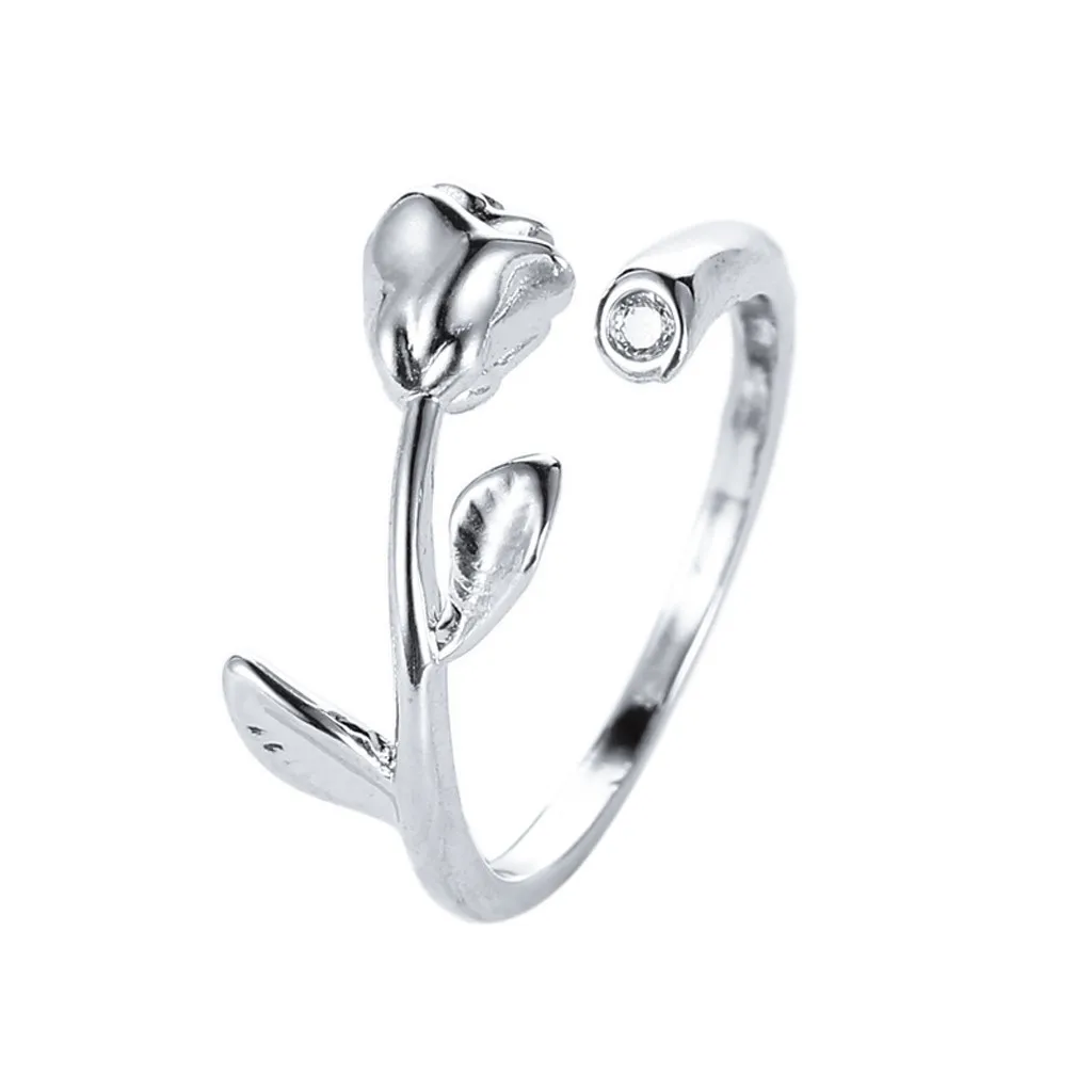 Новинка 2019 модное кольцо с украшением в виде Розы и кристаллами дизайнерское из