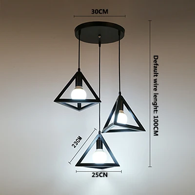 C Disc plate style Винтаж 3 головы сочетание черный Кованое железо подвесной светильник E27 220V 110V свет для кухни гостиной спальни коридор, Ресторан - Цвет корпуса: C Disc plate style