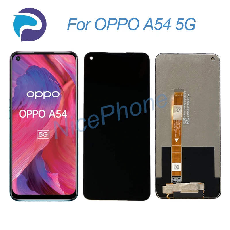 

Для OPPO A54 5G LCD дисплей кодирующий преобразователь сенсорного экрана в сборе Замена 6,51 "CPH2195 OPPO A54 5G экран ЖК-дисплей