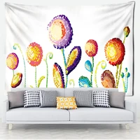 colorful tapestry psychedelic pixel flower tarot wall hanging scenery wall cloth wall cloth
