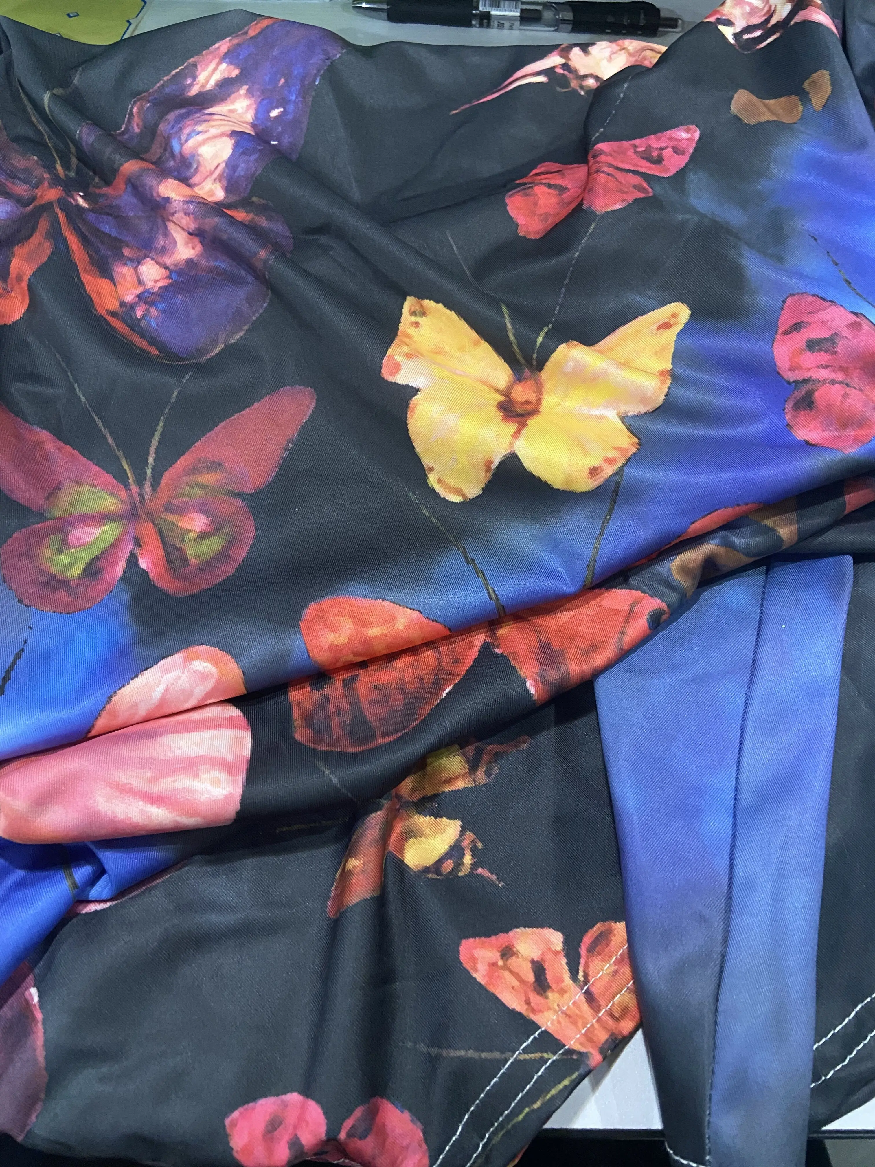 

New Summer Bohemian Party Women Dress Casual Sleeveless Butterfly Print Dress Feamle V-neck Sexy Spaghetti Robe Dresses 2021