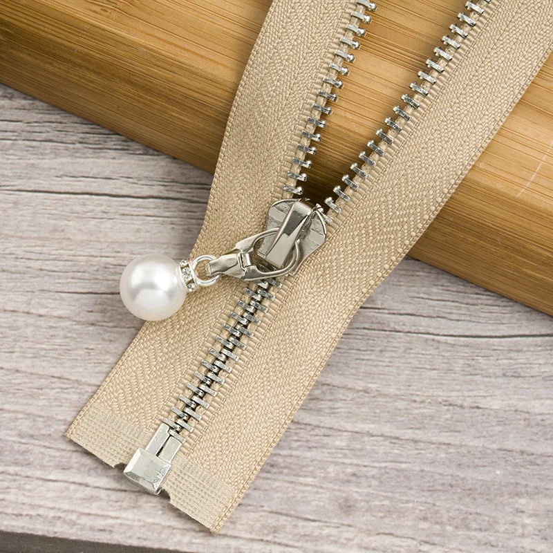 khakisilver85cm 1/2 шт. 85 см 120 см 5# разъемная застежка-молния жемчужные металлическая молния eco-friendly открытые пальто куртки застежки-молнии для шитья одежды застежки-молнии для рукоделия KY969 - Цвет: khakisilver85cm