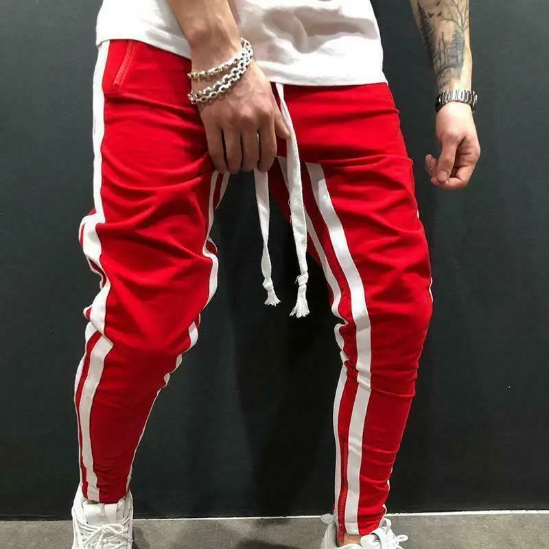 

UK Men Sport Pants Long Trousers Tracksuit Fitness Workout Joggers Gym Sweatpant
