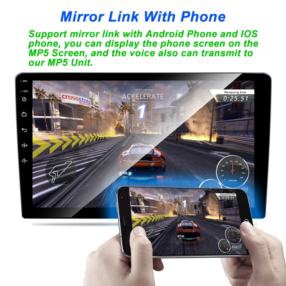 Camecho Android 10 1 дюймов HD автомобильное радио 2 Din Авторадио GPS навигация Wifi Bluetooth MP5