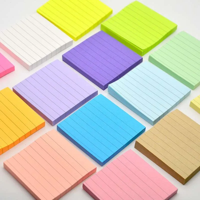 

80PCS Soild Color Memo Pad DIY Kawaii Stationery School Stationery Sticky Notes
