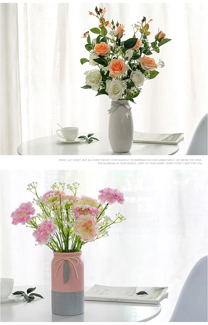 Erxiaobao поддельные семена растений(Гипсофила) Искусственные цветы babysbreat Gypsophila сушеные пластиковые цветы Крытый Свадебный дом украшение