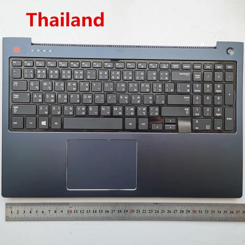 HB /Greek/Arab/Thailand backlit new laptop keyboard with touchpad palmrest for Samsung NP670Z5E 570Z5E NP680Z5E 680Z5G drak blue |