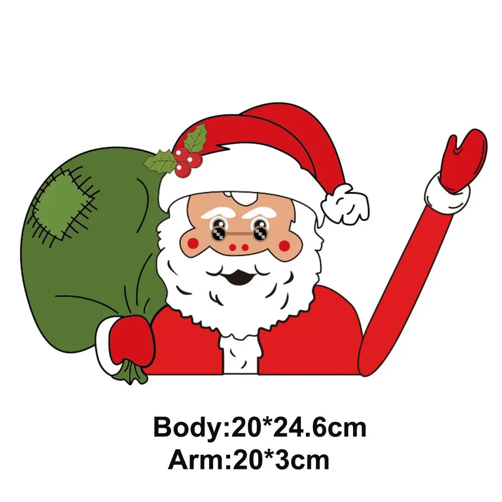Рождественская Автомобильная наклейка Санта автомобиль задний стикер для