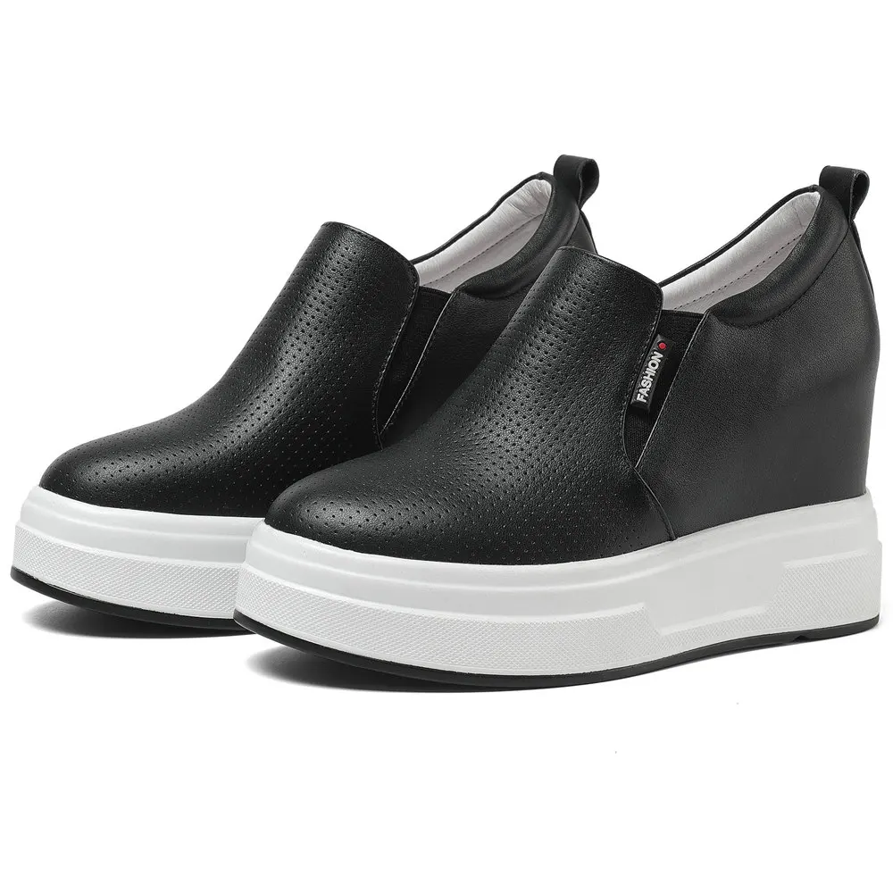 

Женские ботильоны из натуральной кожи, на платформе, со шнуровкой и круглым носком