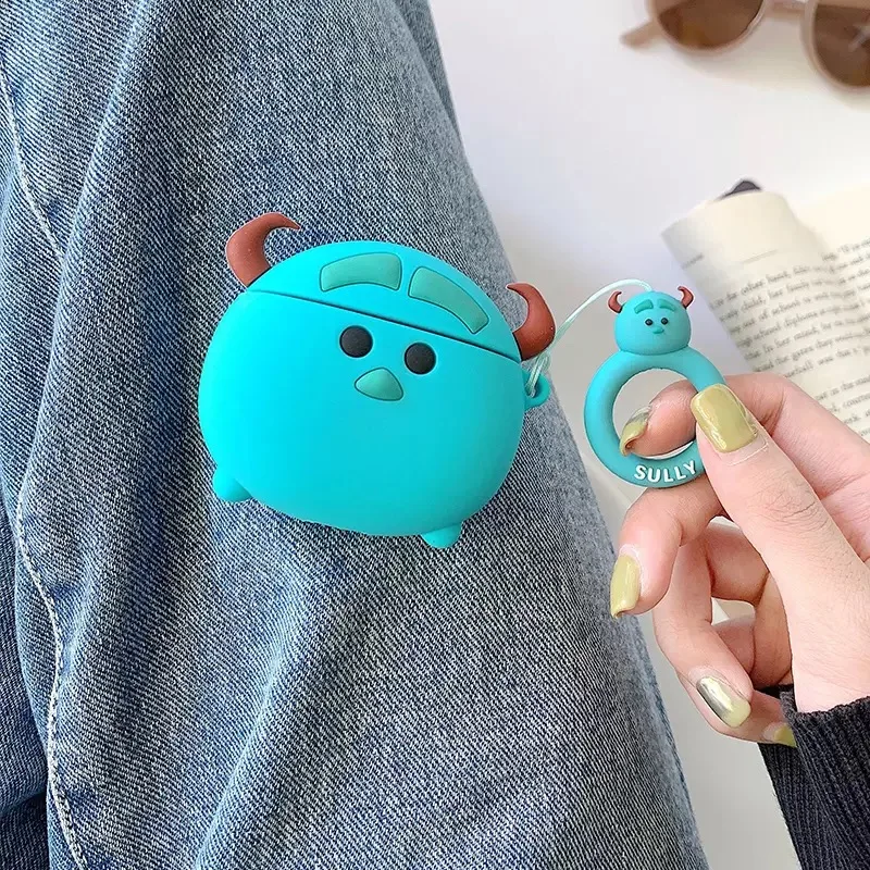 

Wireless Bluetooth Earphone Case For Apple Airpods 2 Cartoon Monster Silicone Headphone bag For Airpods 1/2 Earbuds soft Cover