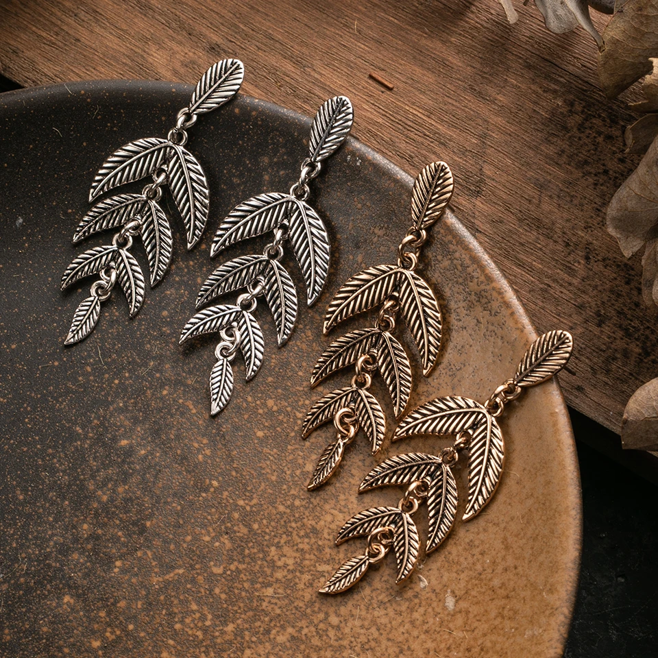 Винтажные висячие серьги в стиле бохо для женщин женские этнические с золотыми