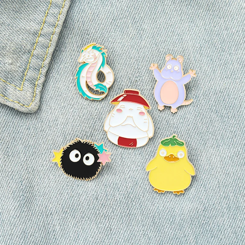 

Anime Character Enamel Pin Hippo Duck Dragon Briquettes Badges Cute Pins Cartoon Fashion Gifts for Friends Jewelry Wholesale