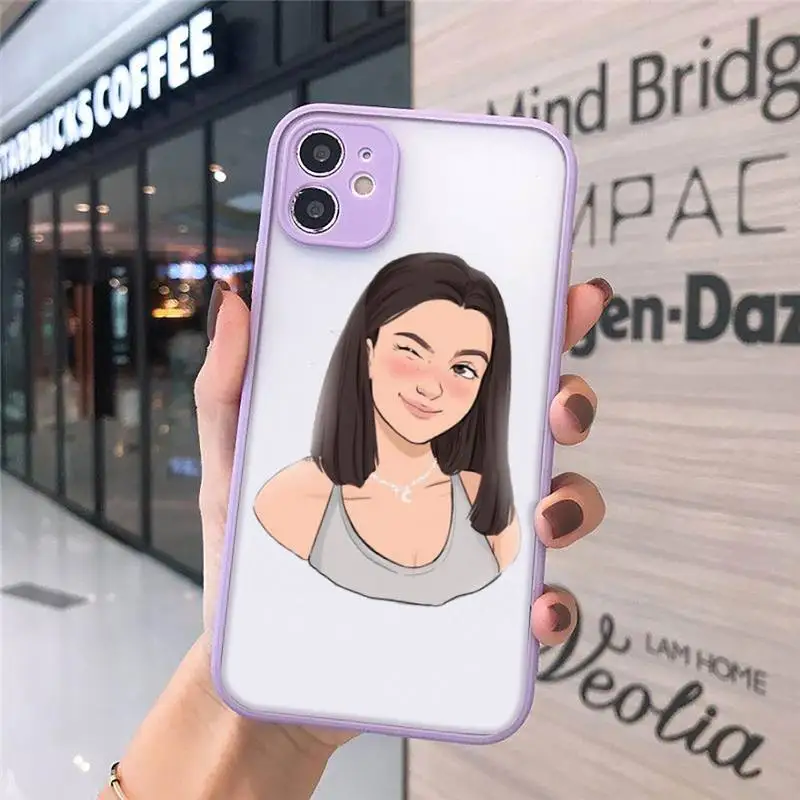 

charli damelio famous star luxury Phone Case cover matte transparent For iphone 7 8 11 12 plus mini x xs xr pro max cover