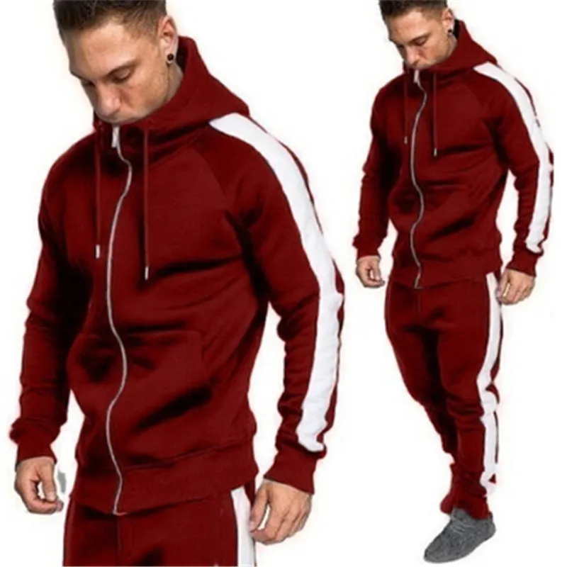 

Zipper Hoodie + pants suit 2-piece casual sportswear in spring and Autumn