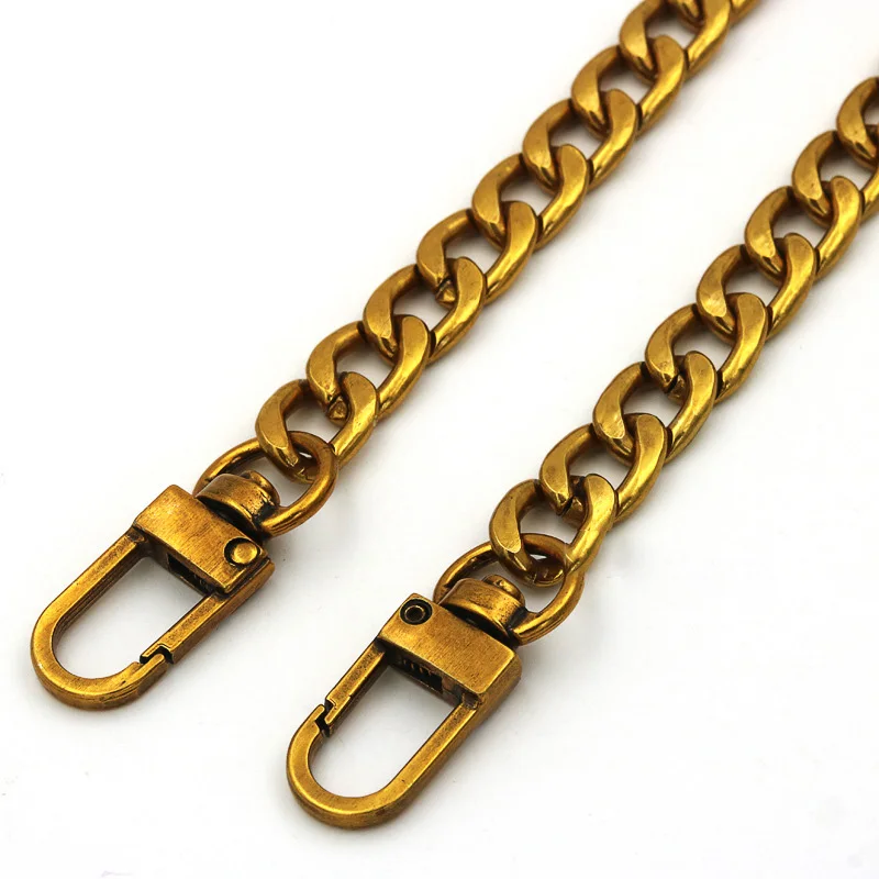 antigold 1 шт. Meetee 10 мм Сумка на цепочке застежка пряжки DIY Замена сумка на плечо ремни металлическая цепь ремень аксессуары Аппаратные средства - Color: antigold