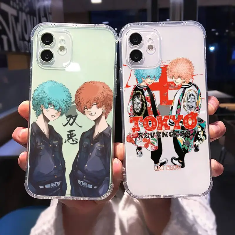 

smiley Tokyo Avengers revengers anime Phone Case For iphone 13 12 11 8 7 plus mini x xs xr pro max Transparent soft