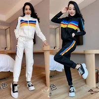 casual sports suit womens 2021 spring and autumn new slim slimming fashion pants two piece running