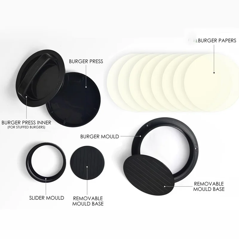 Кухонный круглый пресс для бургеров мяса и гамбургеров из пищевого АБС-пластика