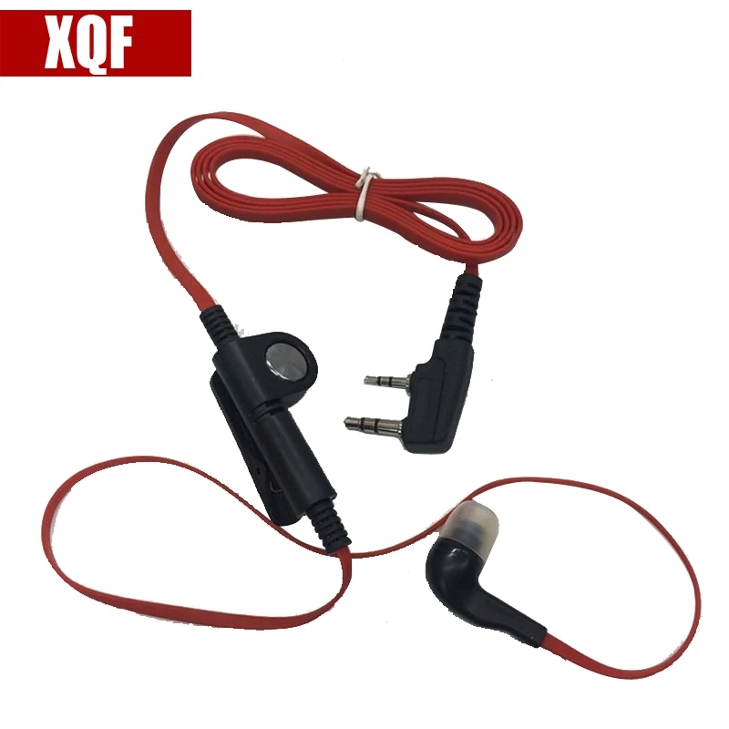 XQF модный красный цвет наушники вкладыши гарнитура 2 pin K разъем для baofeng kenwood puxing