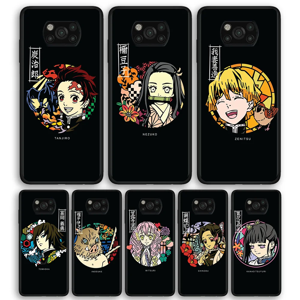 

Demon Slayer Japan Silicone Phone Case For Xiaomi Poco X3 NFC M3 Pro 5G F3 GT For Redmi Note 9S 8 Pro 9 Cover Fundas Capas