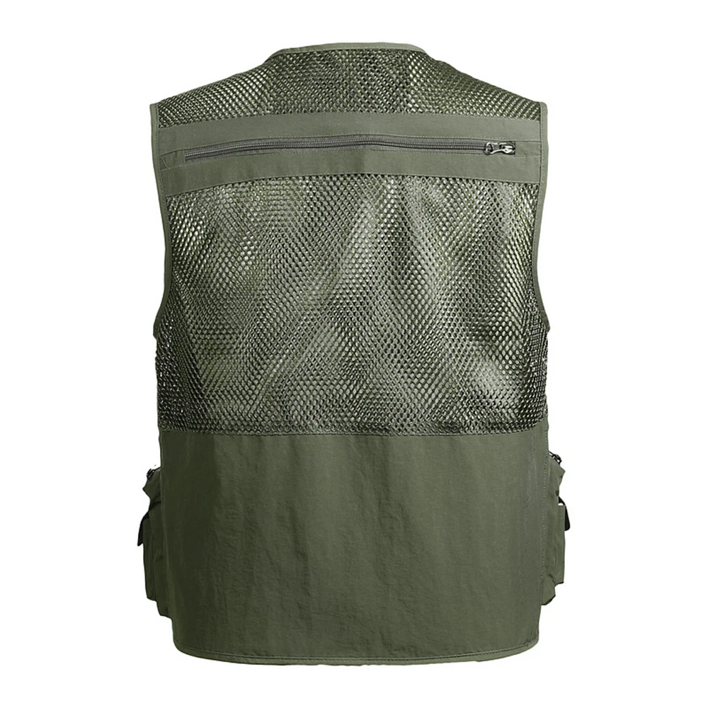Fishing Vest Breathable Fishing Travel Mesh Vest with Zipper Pockets Summer Work Vest for Outdoor Activities Fishing Men's vest 2