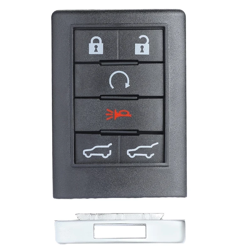 KEYECU 4 5 6 кнопочный ключ для Cadillac Escalade ESV EXT 2007-2014 CTS DTS Keyless Go FCC ID: OUC6000066 дистанционный