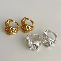 yangliujia irregular metal earrings personality fashion retro geometric earrings woman party travel accessories christmas gift