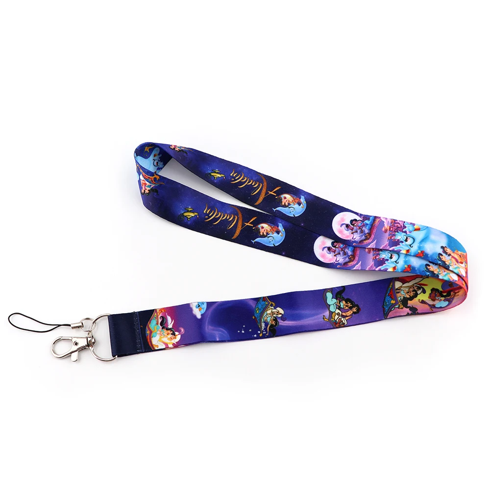 YQ343 Aladdin and the Magic Lamp Lanyard мультяшный шнурок для телефона ключей ID держатель бейджа