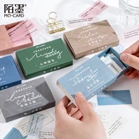 60pcsbox retro matchbox sulfuric acid memo pads handwriting english journaling accessories aesthetic material card paper