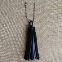 stylish bag pendant diy bead chain pretty leather tassel pendant accessories fringed keychain fashion simplicity bag decoration