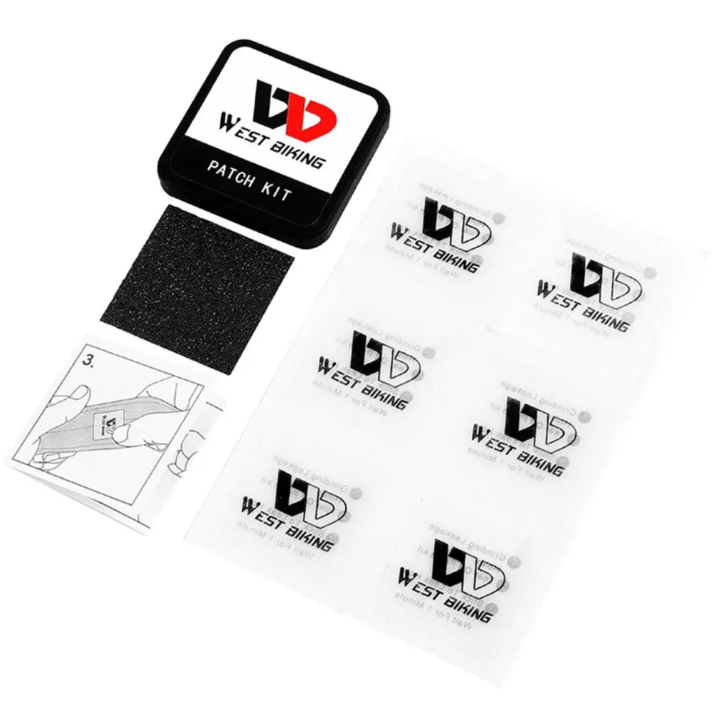 6 шт. портативный комплект для ремонта велосипедных шин резиновая заплатка шины