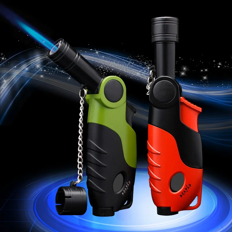

Metal Gas Lighter bendable Small Spray Gun Single Fire Straight Into The Windproof Small Welding Torch Cigar Butane Lighter