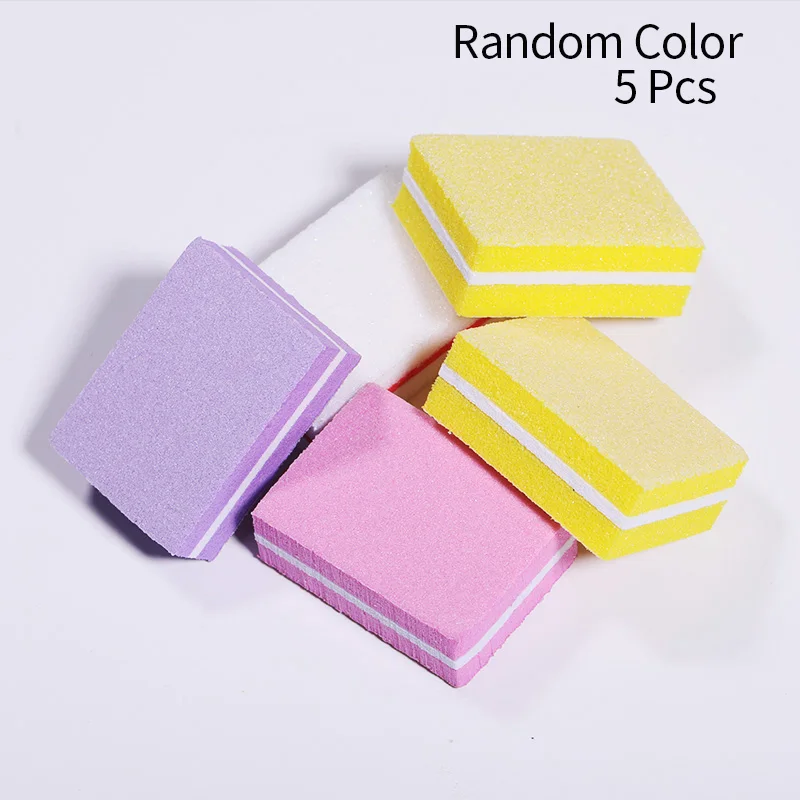 Мини-бафы для ногтей шлифовальные губки пилки блоки цветные красочные полировка
