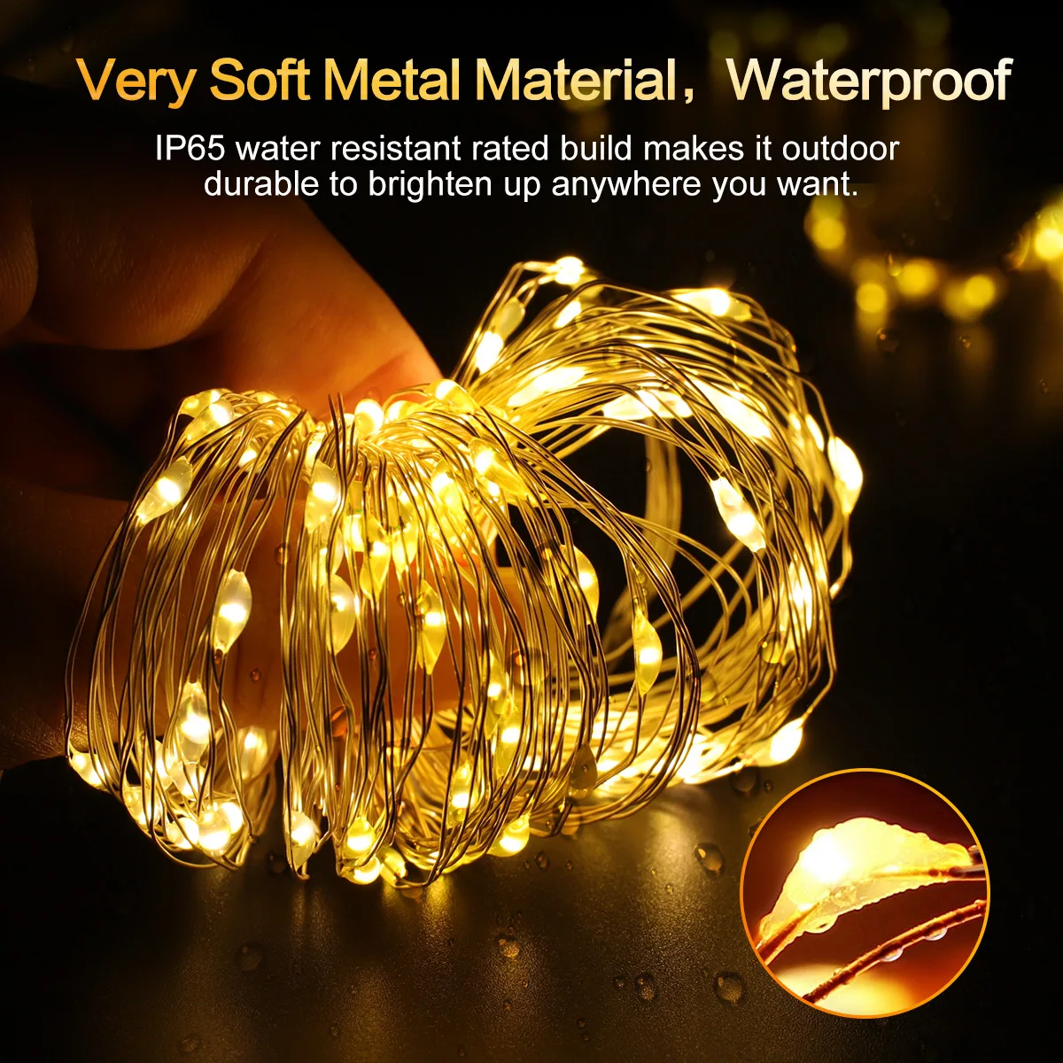 

LED String Light Copper Wire USB Powered Outdoor Fairy Garland New Year Christmas Decoration SXZM Remote Control 5/10/20 Meter