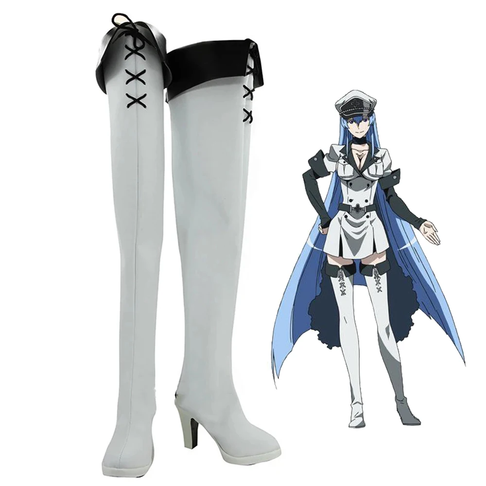 Аниме Akame ga KILL! Esdese/ Esdeath платье-униформа для косплея парик и обувь костюм на