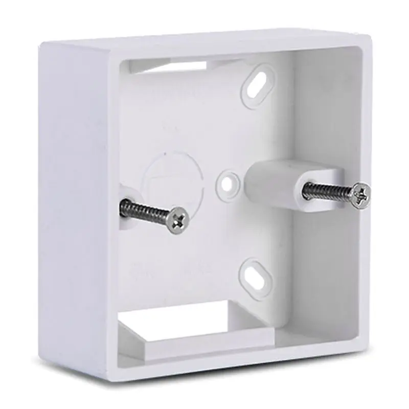 

86X86 PVC Thickening Junction Box Wall Mount Cassette For Switch Socket Base Switch Bottom Box Electrical Box Accessories 97QD