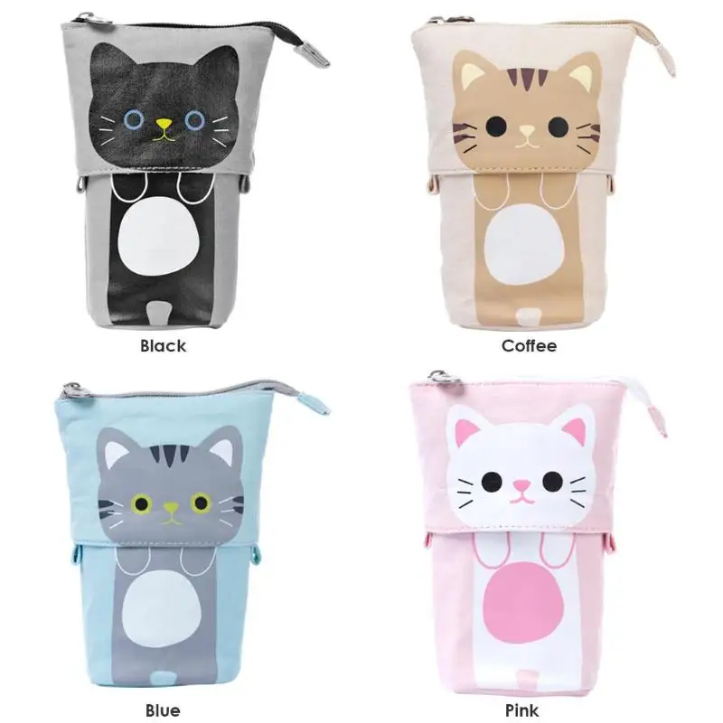 Мультяшный складной органайзер для кистей макияжа дорожная Портативная сумка