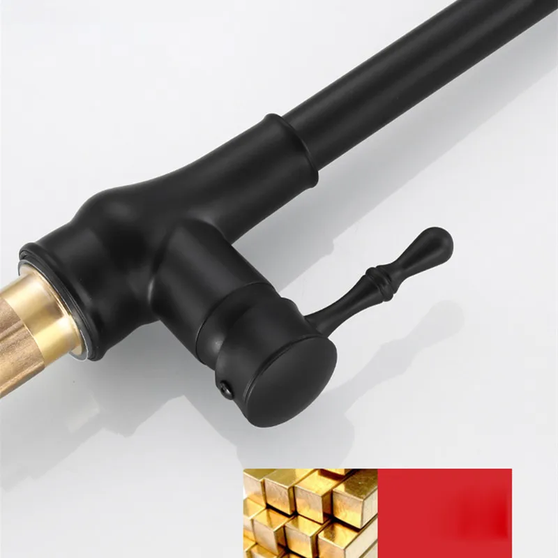 Матовый черный сенсорный смеситель для кухни чувствительный светодиодный из