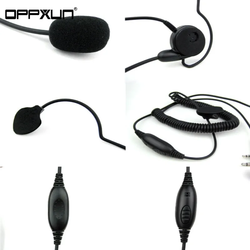 

OPPXUN 5pcs 2-pin microphone PTT for Kenwood Baofeng portable CB radio Ham radio UV 5R UV-B6 UV-5RAPlus UV-5REPlus rear earphone