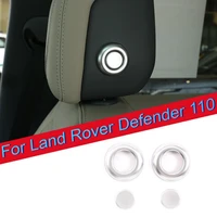 for land rover defender 110 2020 car styling abs chrome head pillow adjustment button cover trim for defender 90 car accessories