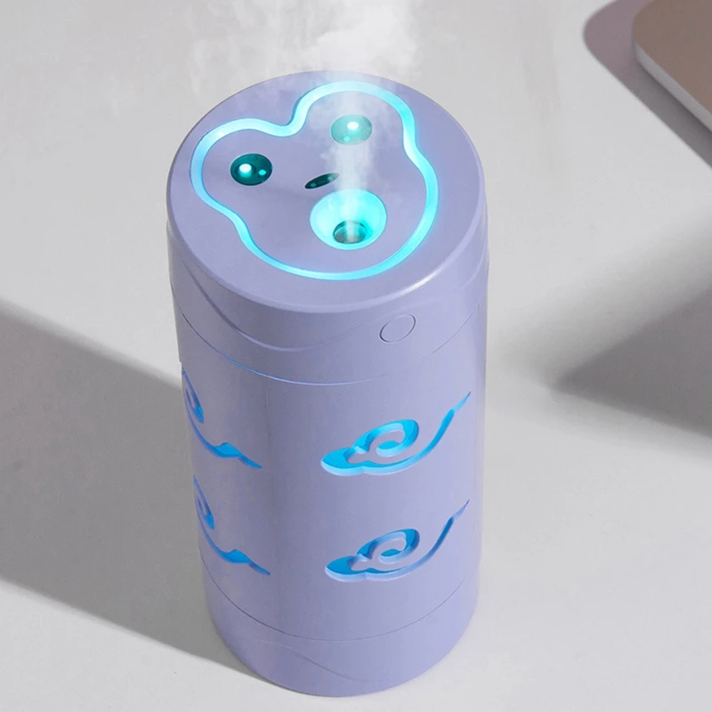 

300Ml Portable Humidifier, Car Purifierand Humidifier with Colorful Atmosphere Lights and Built-in Battery