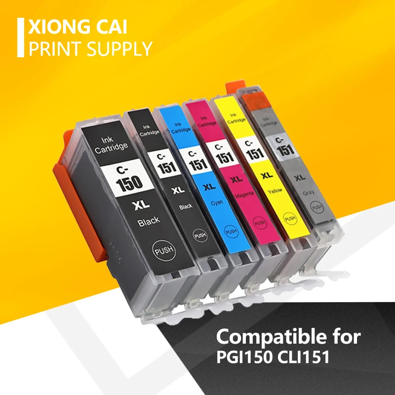 PGI 150 CLI 151 pgi150 чернильный картридж для canon PIXMA IP7210 MG5410 MG5510 MG6410 MG6610 MG5610 MX921 MX721 IX6810 PGI150