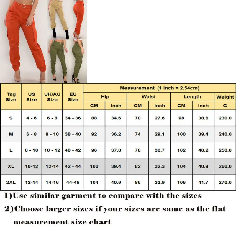 

Womens Army Casual Cargo Trousers Pant Combat Military Jogger Cargo Sports Pants /BY