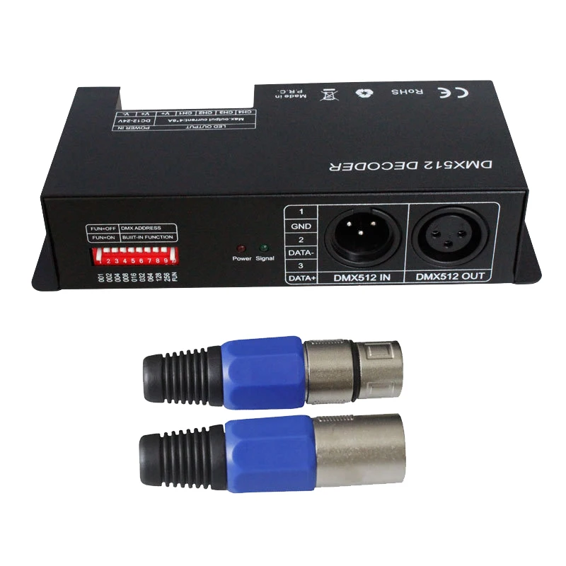 4CH DC12 24V RGBW DMX 512 декодер светодиодный контроллер RGB DMX512 4 канала x 8A