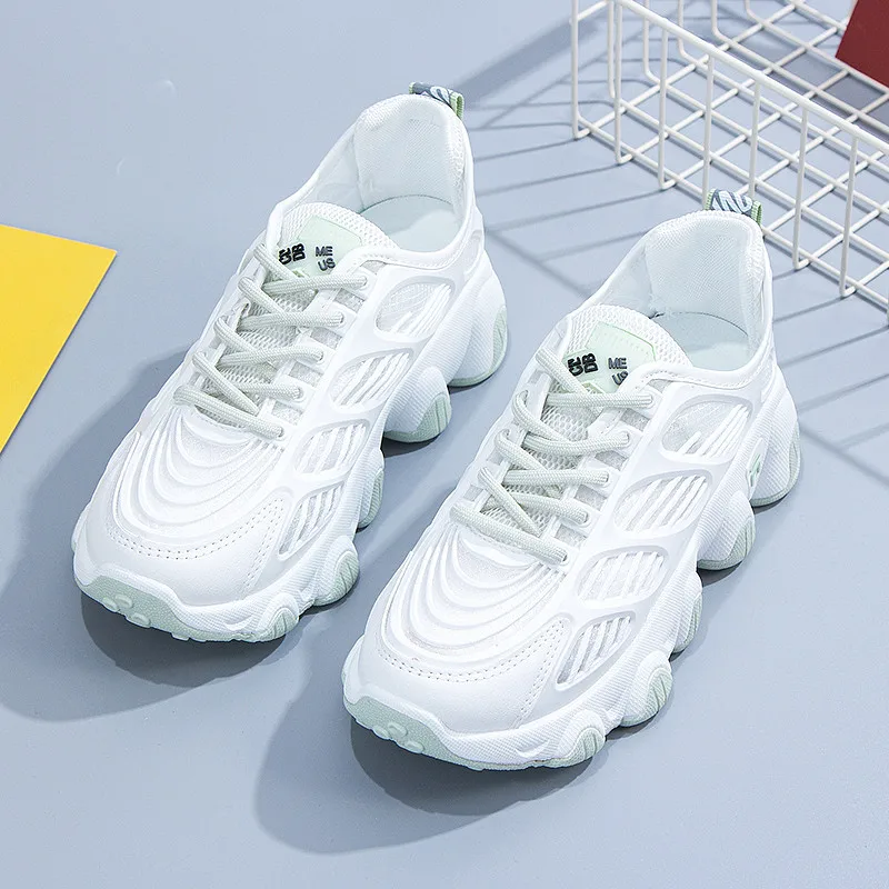 

Кроссовки женские на шнуровке, Спортивная Уличная обувь, повседневные Нескользящие дышащие лоферы, для спортивного зала, для прогулок и бег...