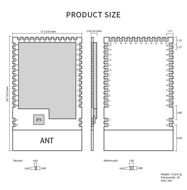 ZigBee 3,0 модуль EFR32MG1B чип 20dBm ввода-вывода Порты и разъёмы 2,4 ГГц Беспроводной трансивер E180-ZG120A PCB IPEX 32-битный процессор ARM Cortex-M4 PA