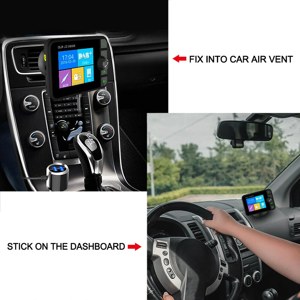 Мини DAB цифровой радиоприемник Bluetooth MP3 музыкальный плеер fm-передатчик адаптер Красочный ЖК-экран для автомобиля аксессуары