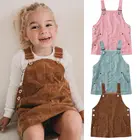 Летняя одежда для малышей; От 0 до 5 лет для детей ясельного возраста, для маленьких девочек мини-юбка с высокой талией Ремень вельветовое платье с подтяжками комбинезоны в стиле пэчворк